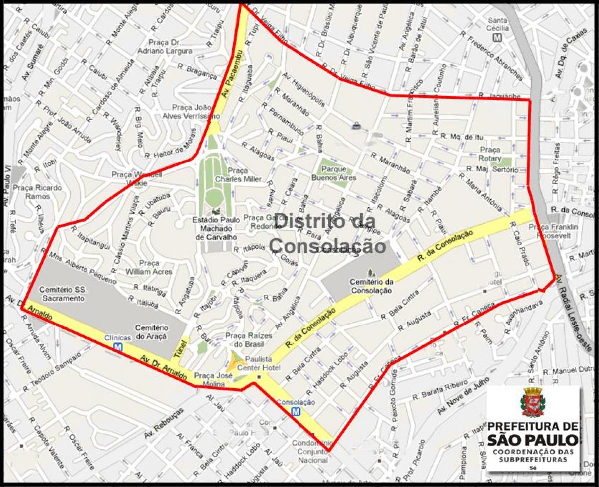 Mapa ng Consolação São Paulo