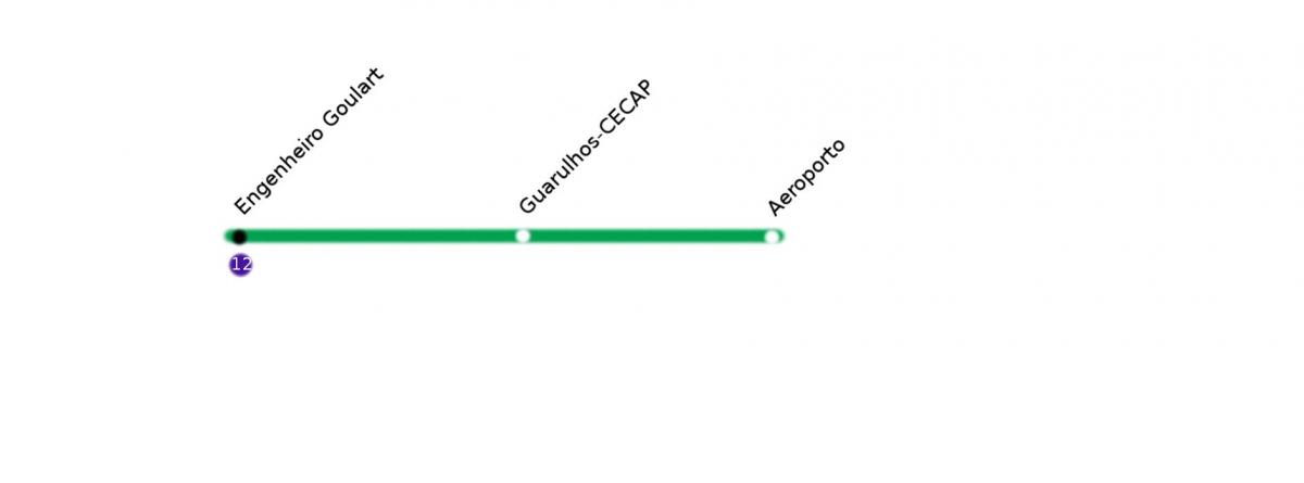 Mapa ng CPTM São Paulo - Line 13 - Jade