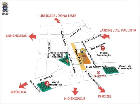Mapa ng damit ng papa Katoliko Unibersidad ng São Paulo