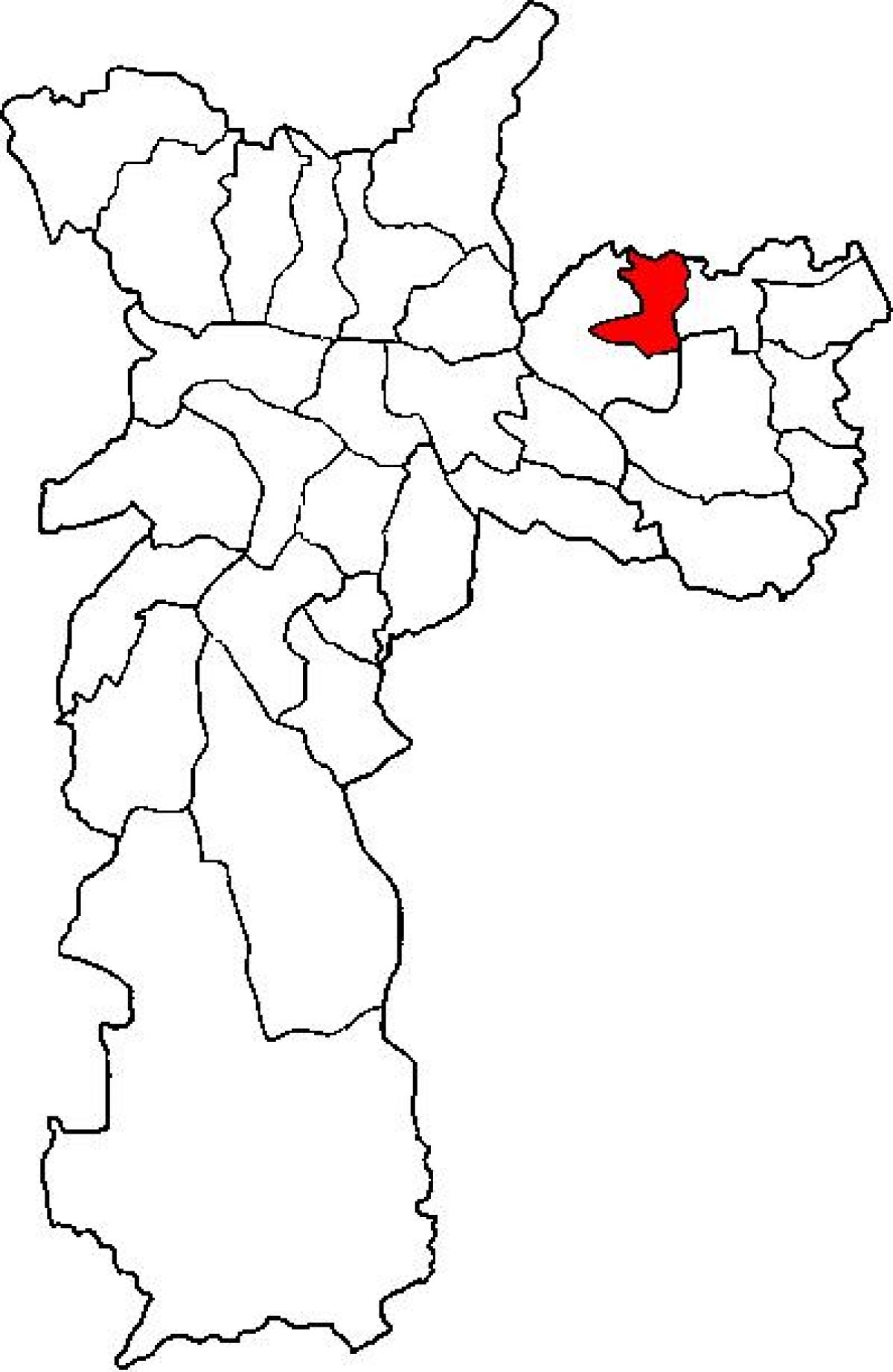 Mapa ng Ermelino Matarazzo sub-prefecture São Paulo