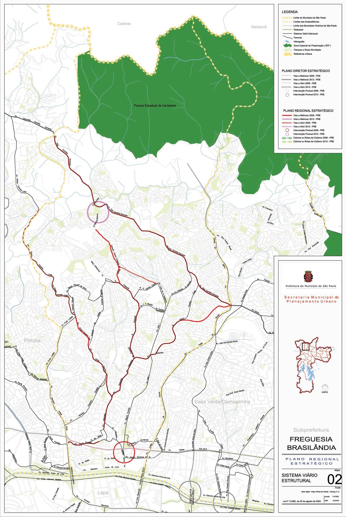 Mapa ng Freguesia gawin Ó São Paulo - Kalsada