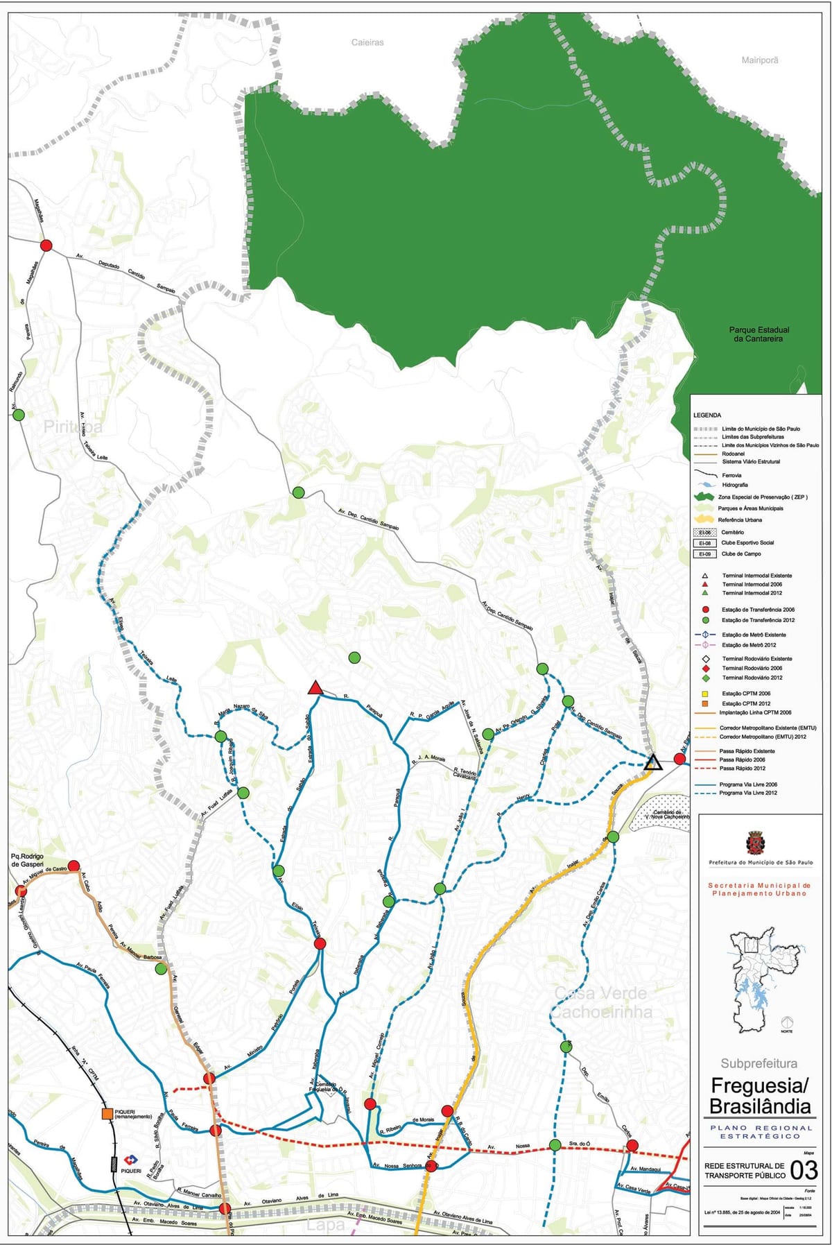 Mapa ng Freguesia gawin Ó São Paulo - Pampublikong transports