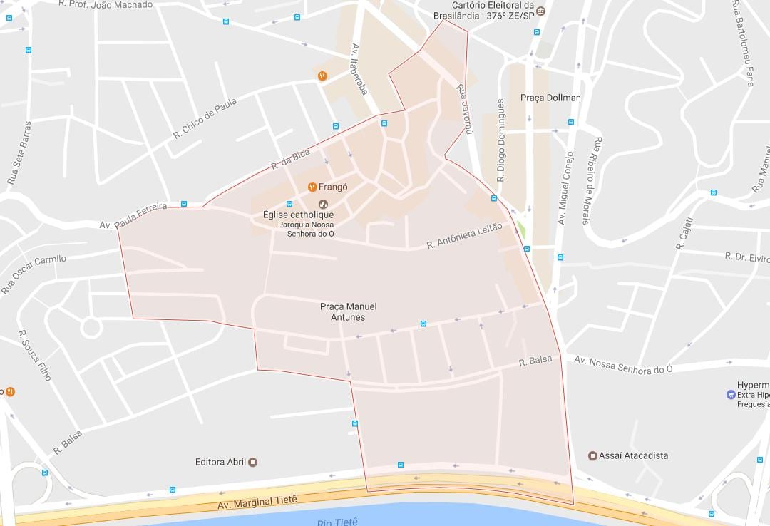 Mapa ng Freguesia gawin Ó São Paulo