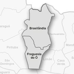 Mapa ng Freguesia gawin Ó sub-prefecture
