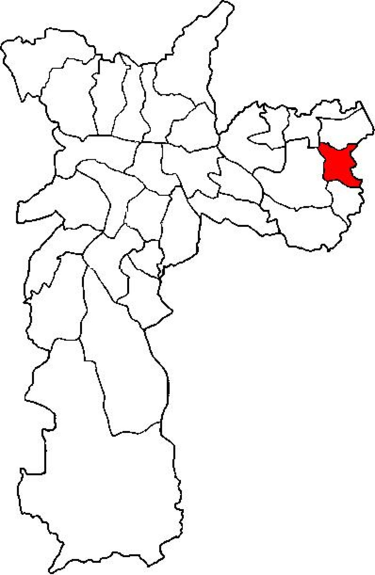 Mapa ng Guaianases sub-prefecture São Paulo