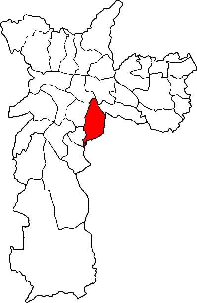 Mapa ng Ipiranga sub-prefecture São Paulo