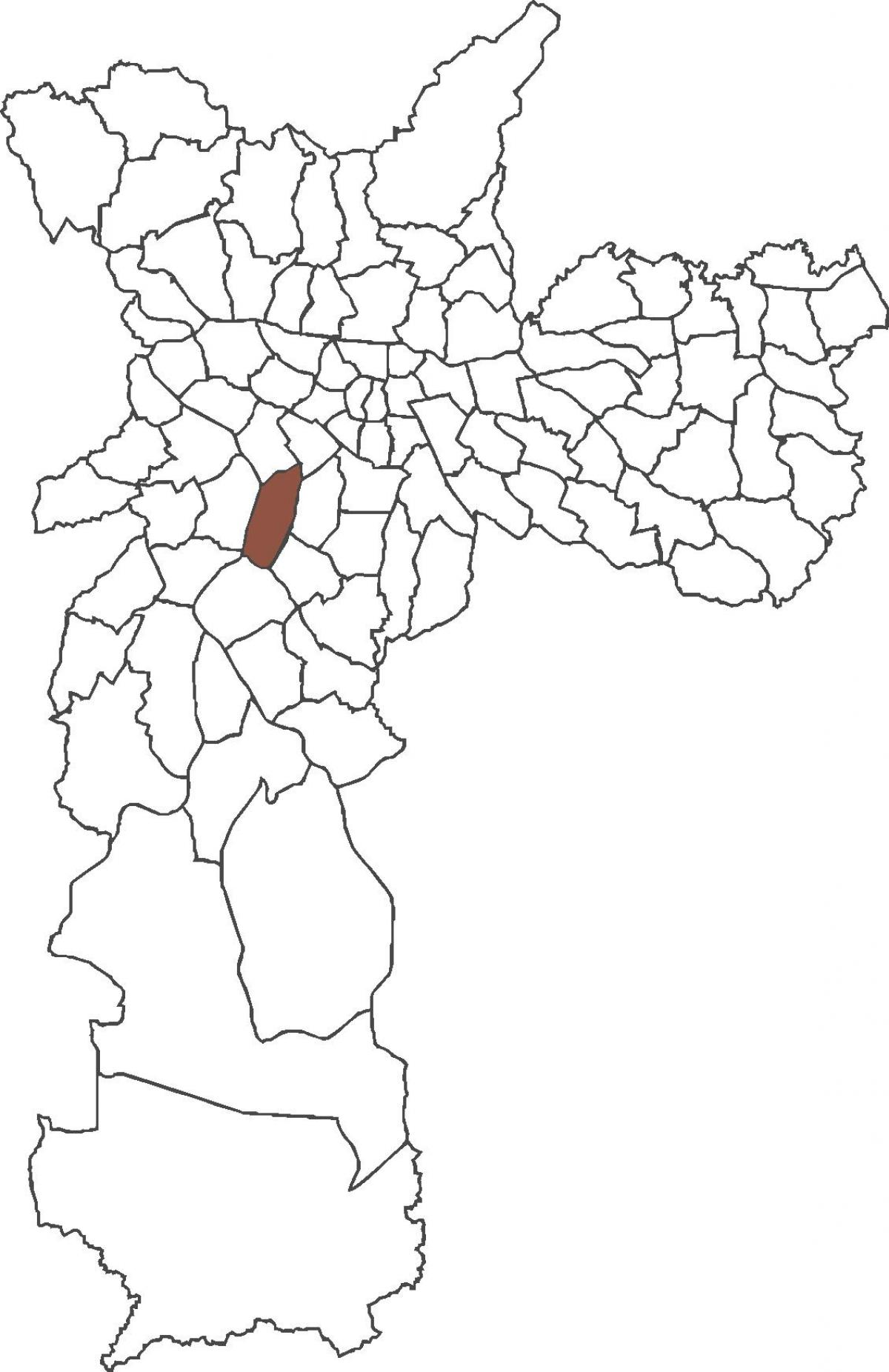 Mapa ng Itaim Bibi distrito