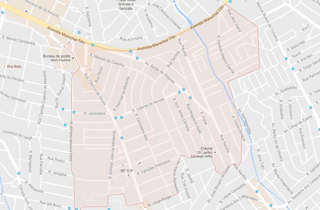 Mapa ng Itaim Paulista São Paulo