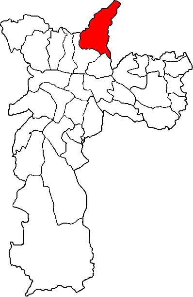 Mapa ng Jaçanã-Tremembé sub-prefecture São Paulo
