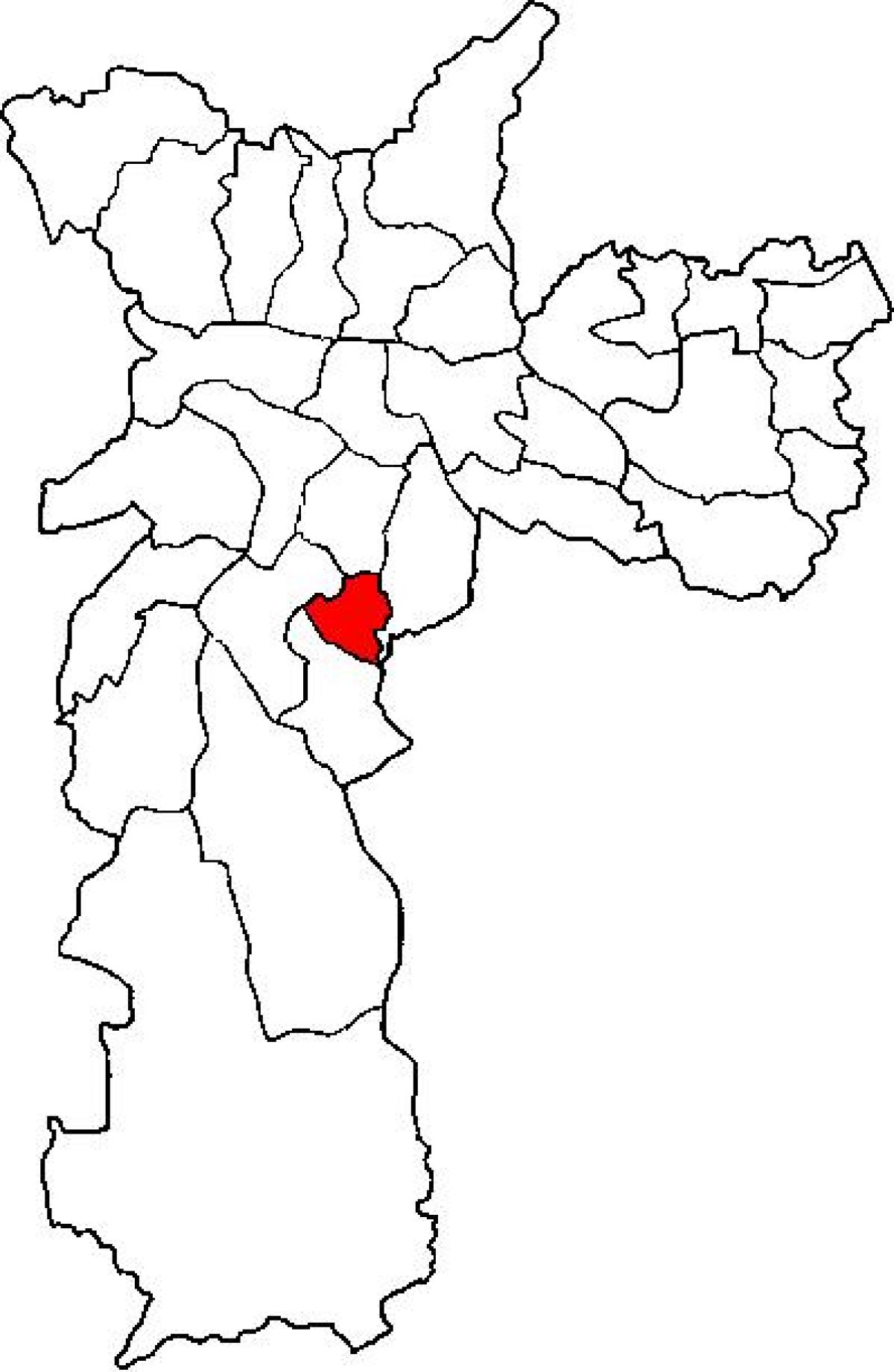 Mapa ng Jabaquara sub-prefecture São Paulo