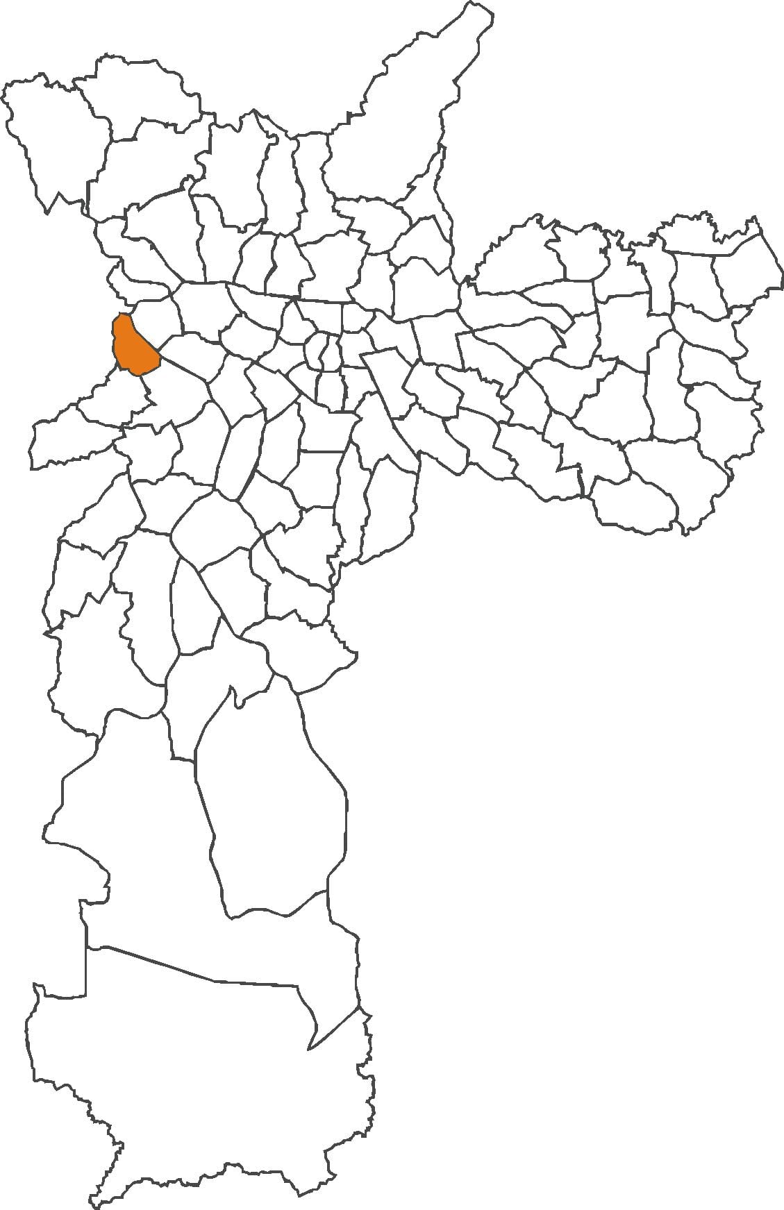 Mapa ng distrito Jaguaré