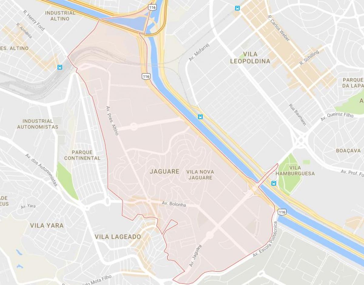 Mapa ng Jaguaré São Paulo