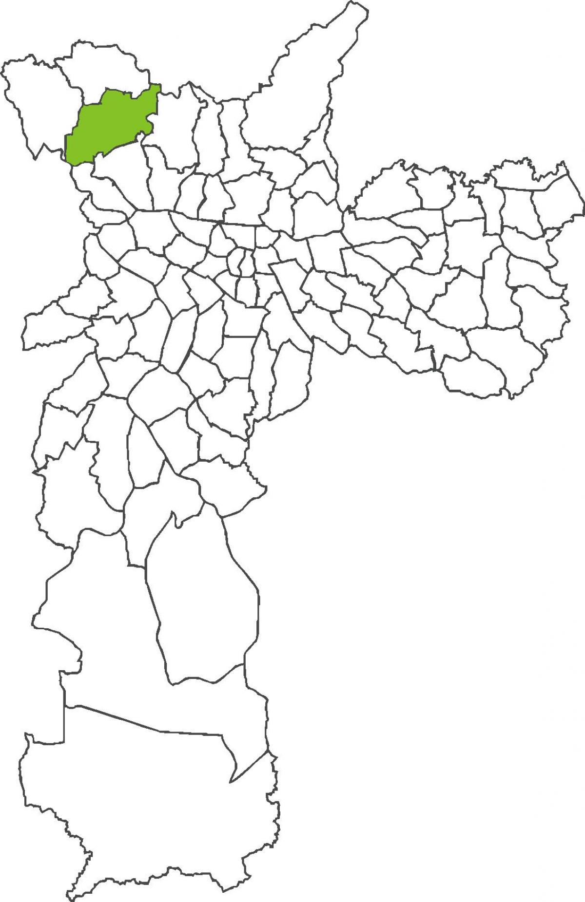 Mapa ng distrito Jaraguá