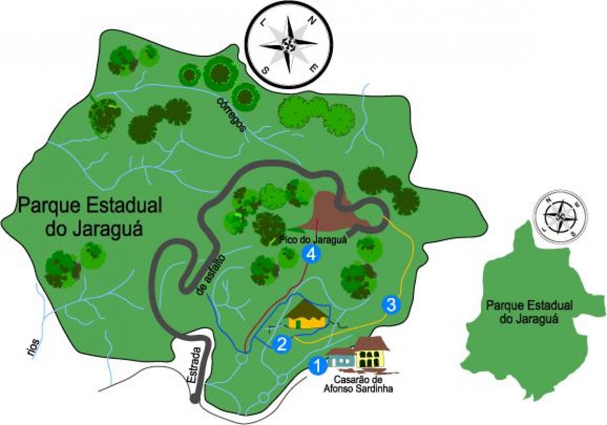 Mapa ng Jaraguá Park