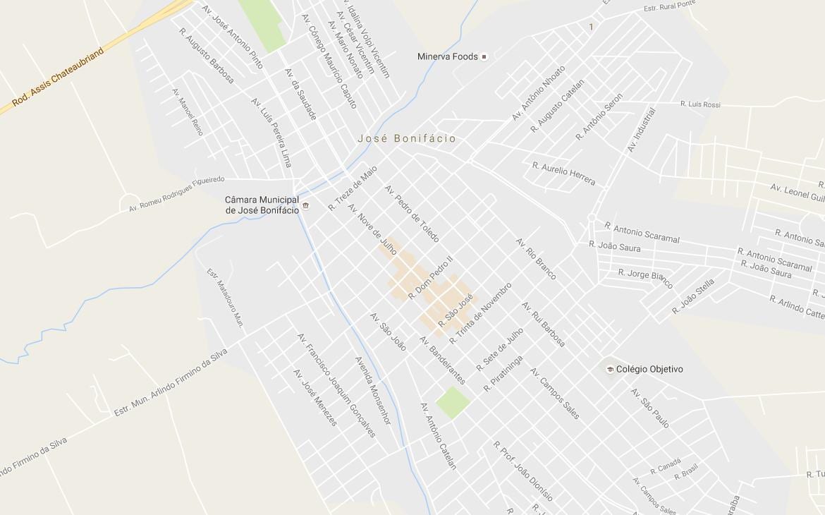 Mapa ng José Bonifácio São Paulo
