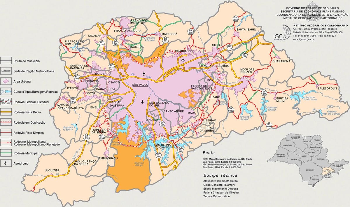 Mapa ng mga larawan ng mahusay na São Paulo