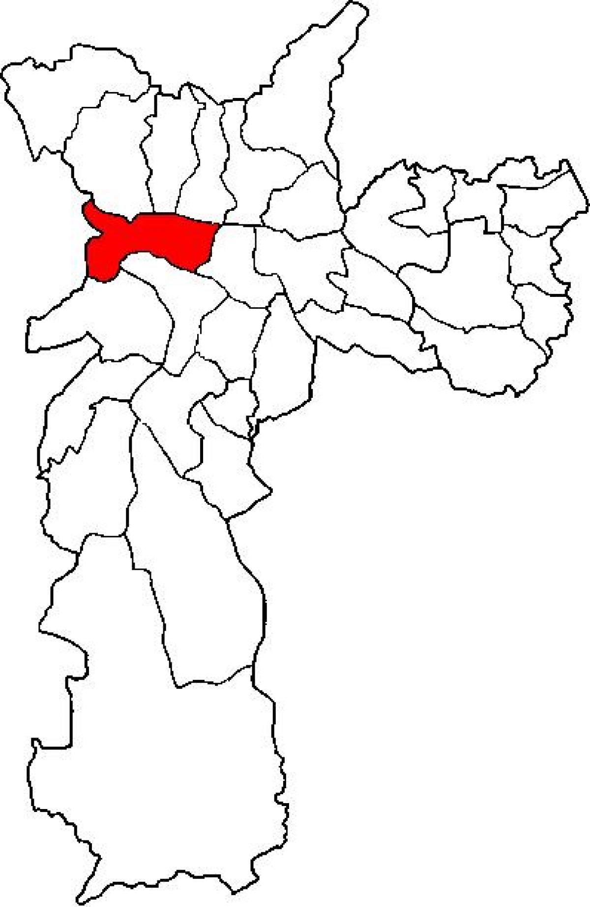 Mapa ng Lapa sub-prefecture São Paulo