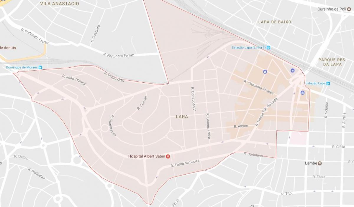 Mapa ng Lapa São Paulo