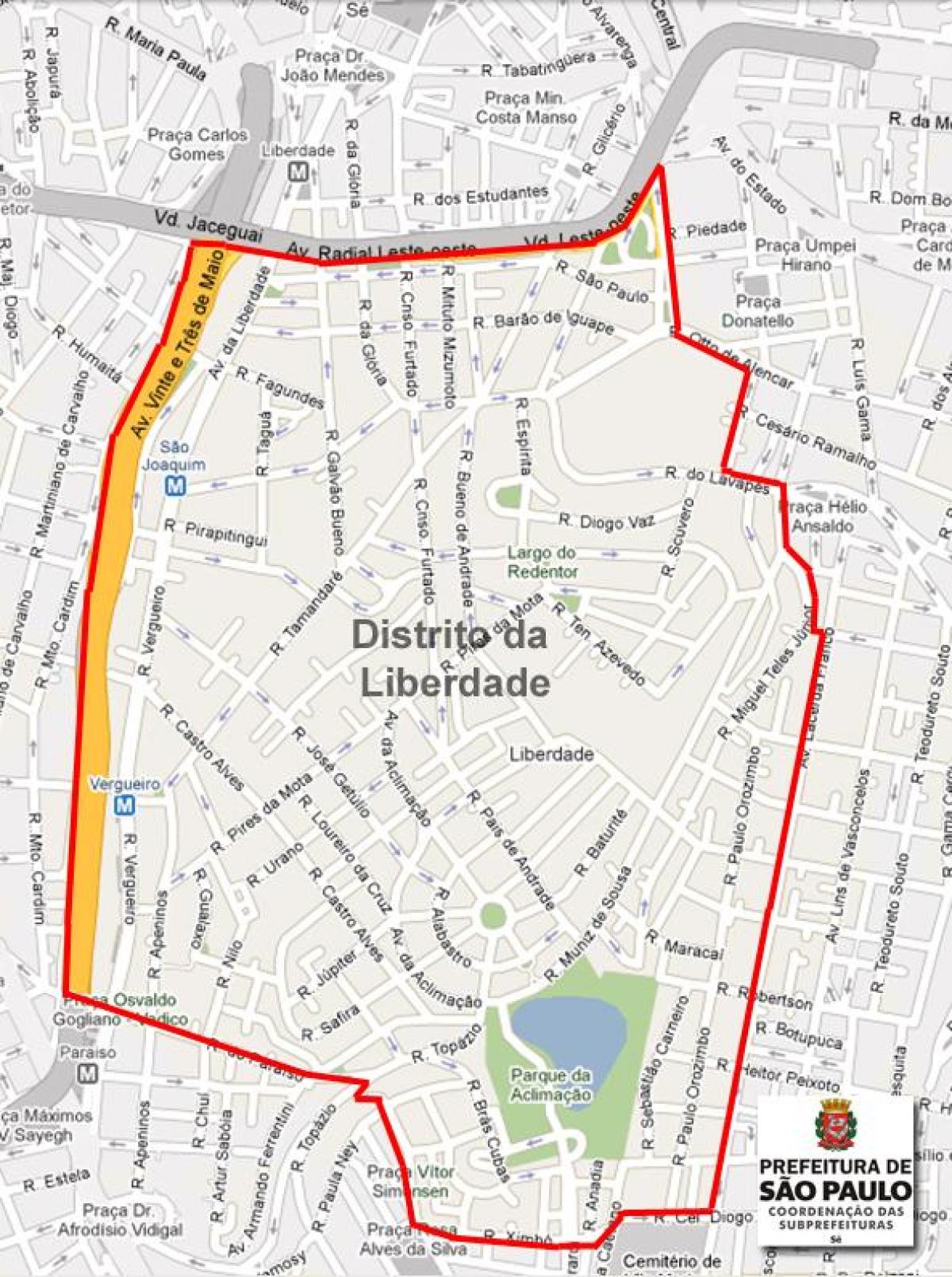 Mapa ng Liberdade São Paulo