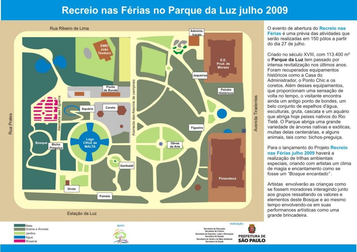 Mapa ng Luz park São Paulo