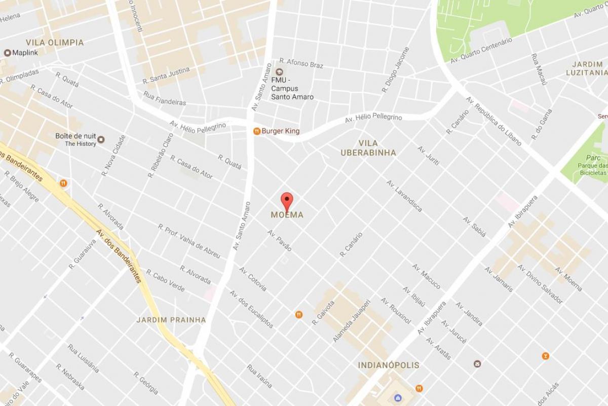 Mapa ng Moema São Paulo