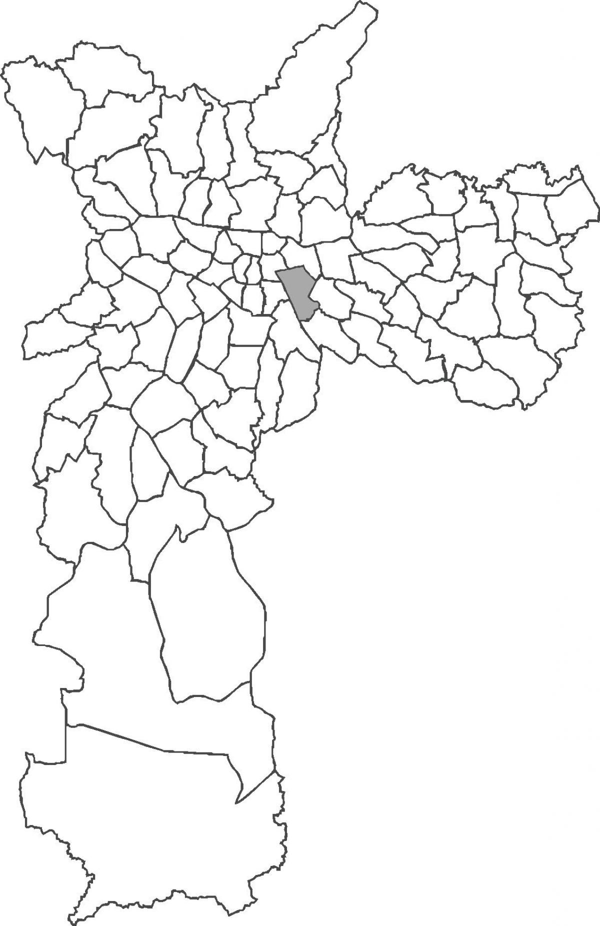 Mapa ng distrito Mooca