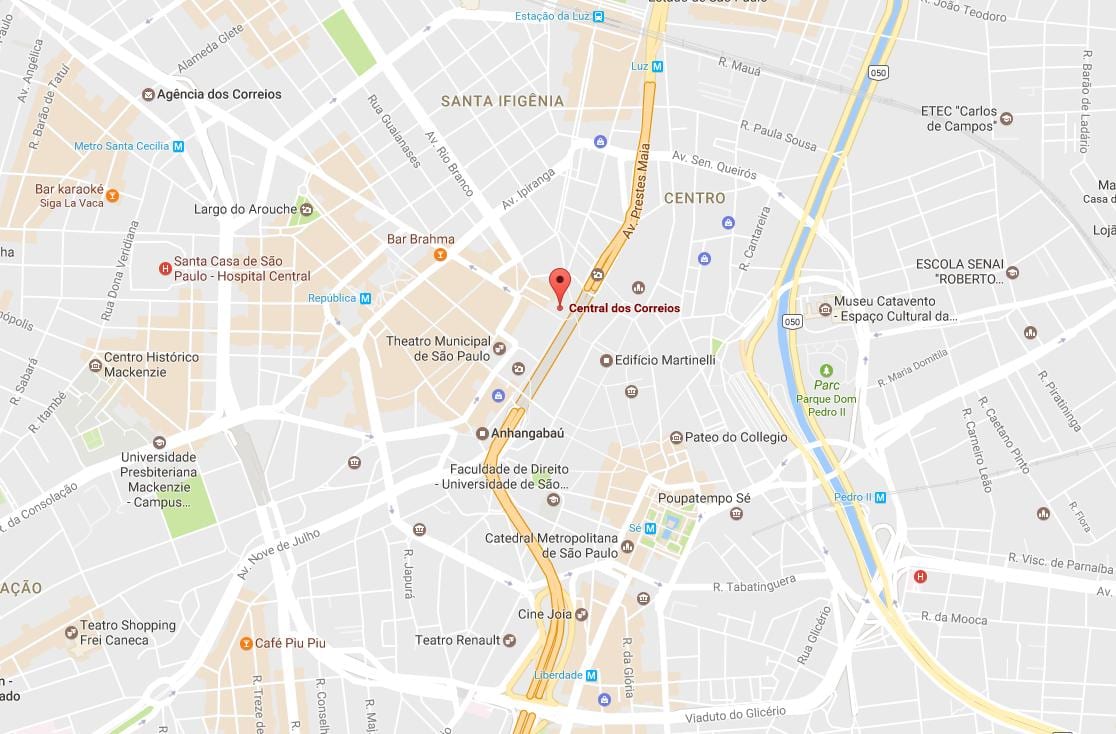 Mapa ng Palácio dos Correios São Paulo
