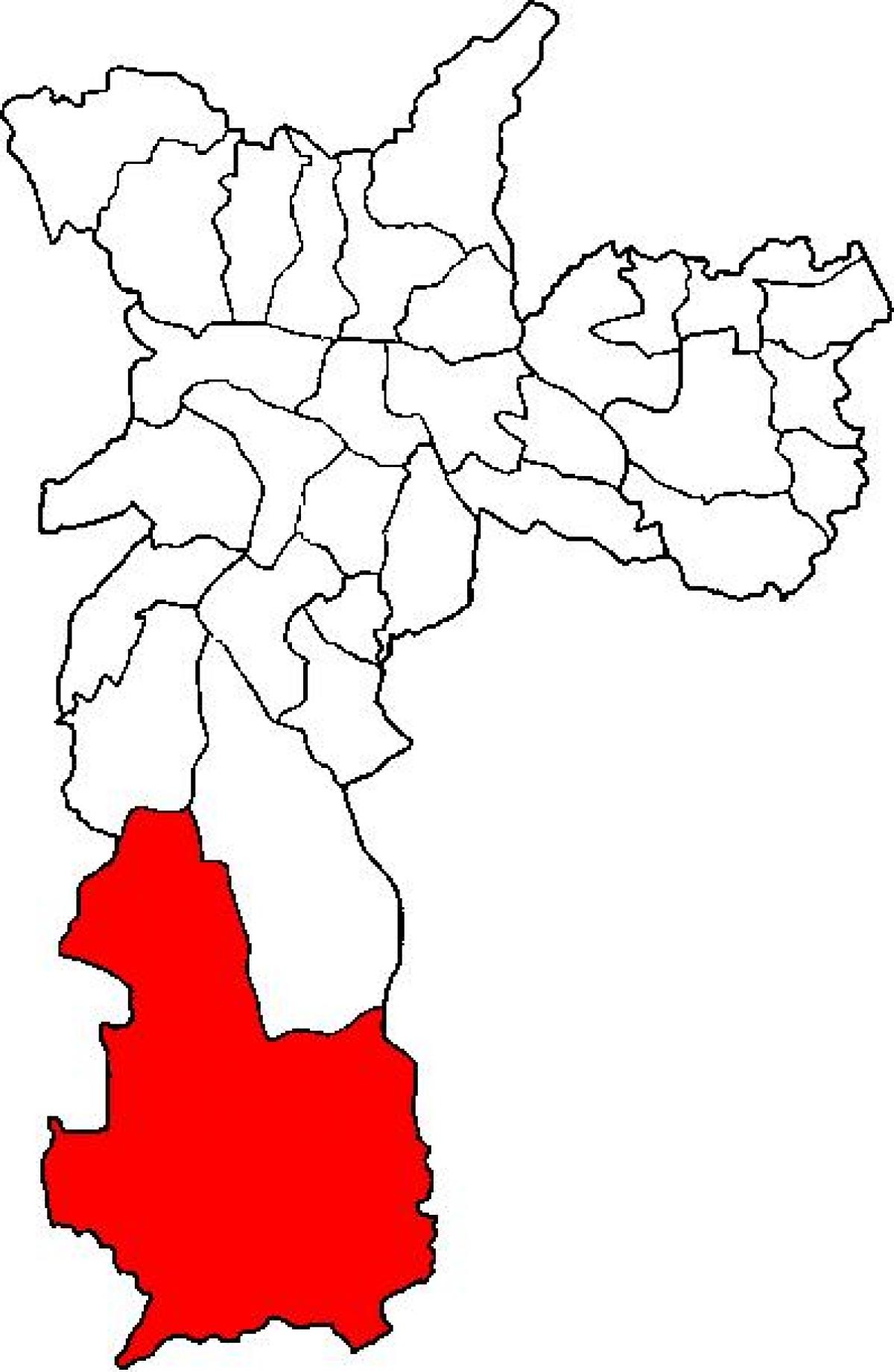 Mapa ng Parelheiros sub-prefecture São Paulo