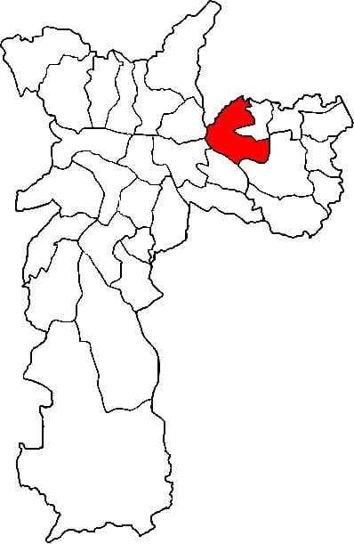 Mapa ng Penha sub-prefecture São Paulo