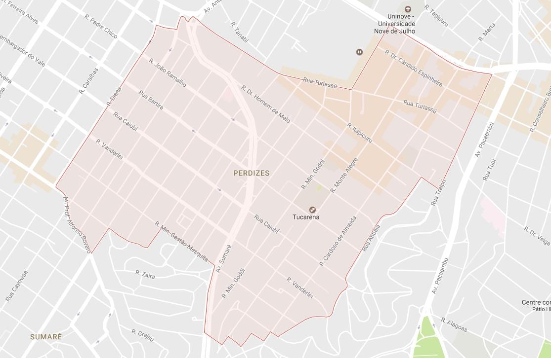Mapa ng Perdizes São Paulo