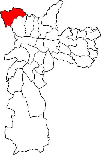Mapa ng Perus sub-prefecture São Paulo