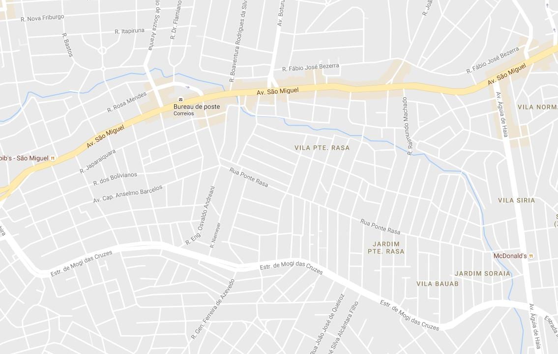 Mapa ng Ponte Rasa São Paulo