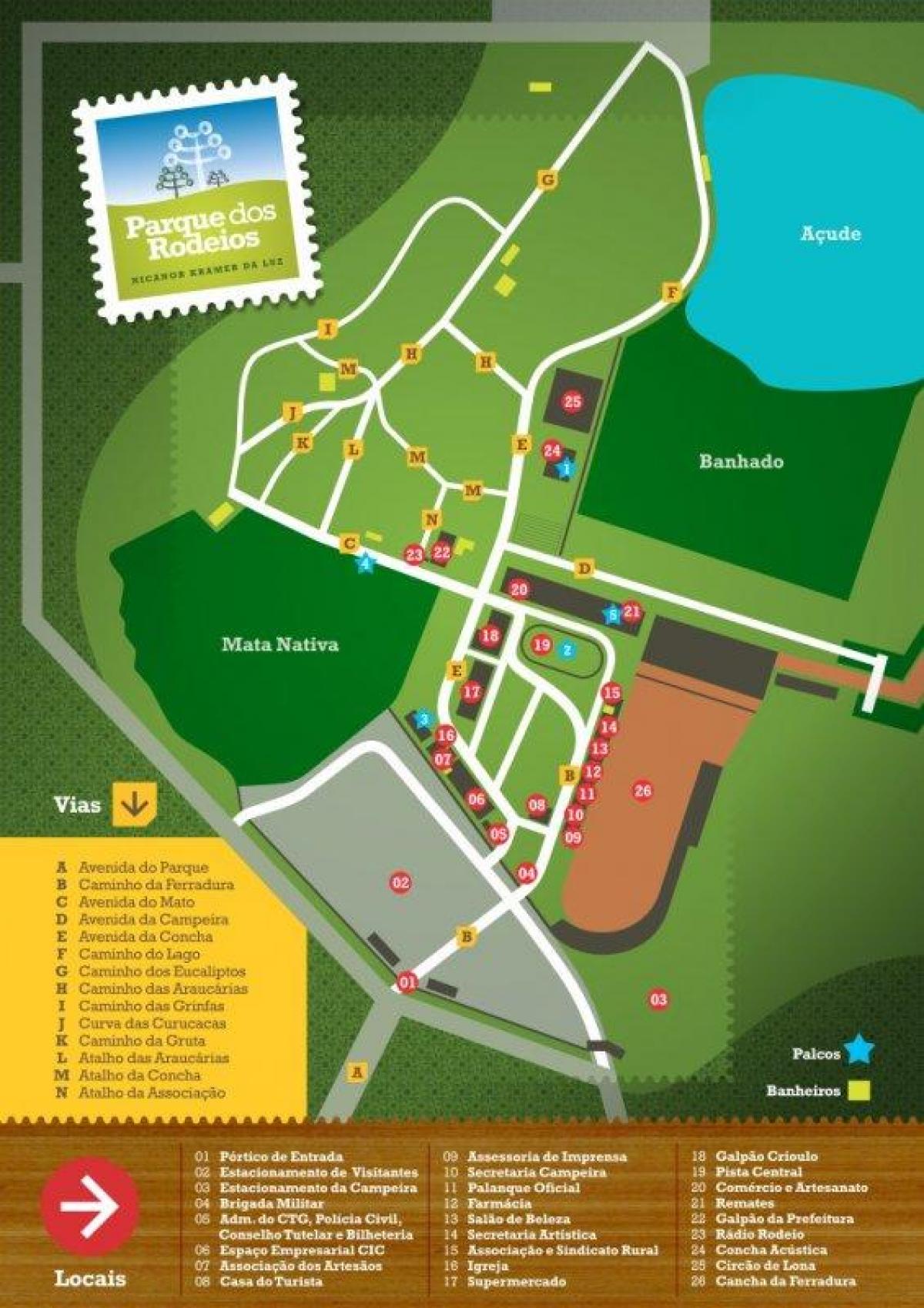 Mapa ng Rodeio São Paulo park