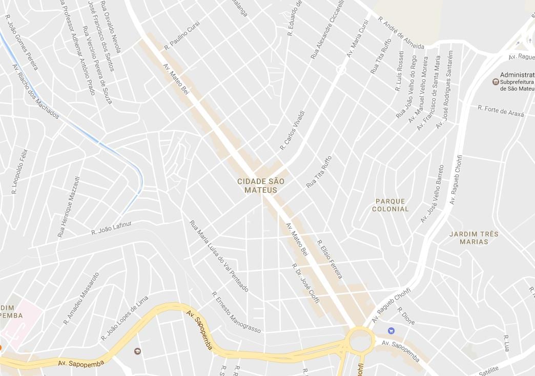 Mapa ng São Mateus São Paulo