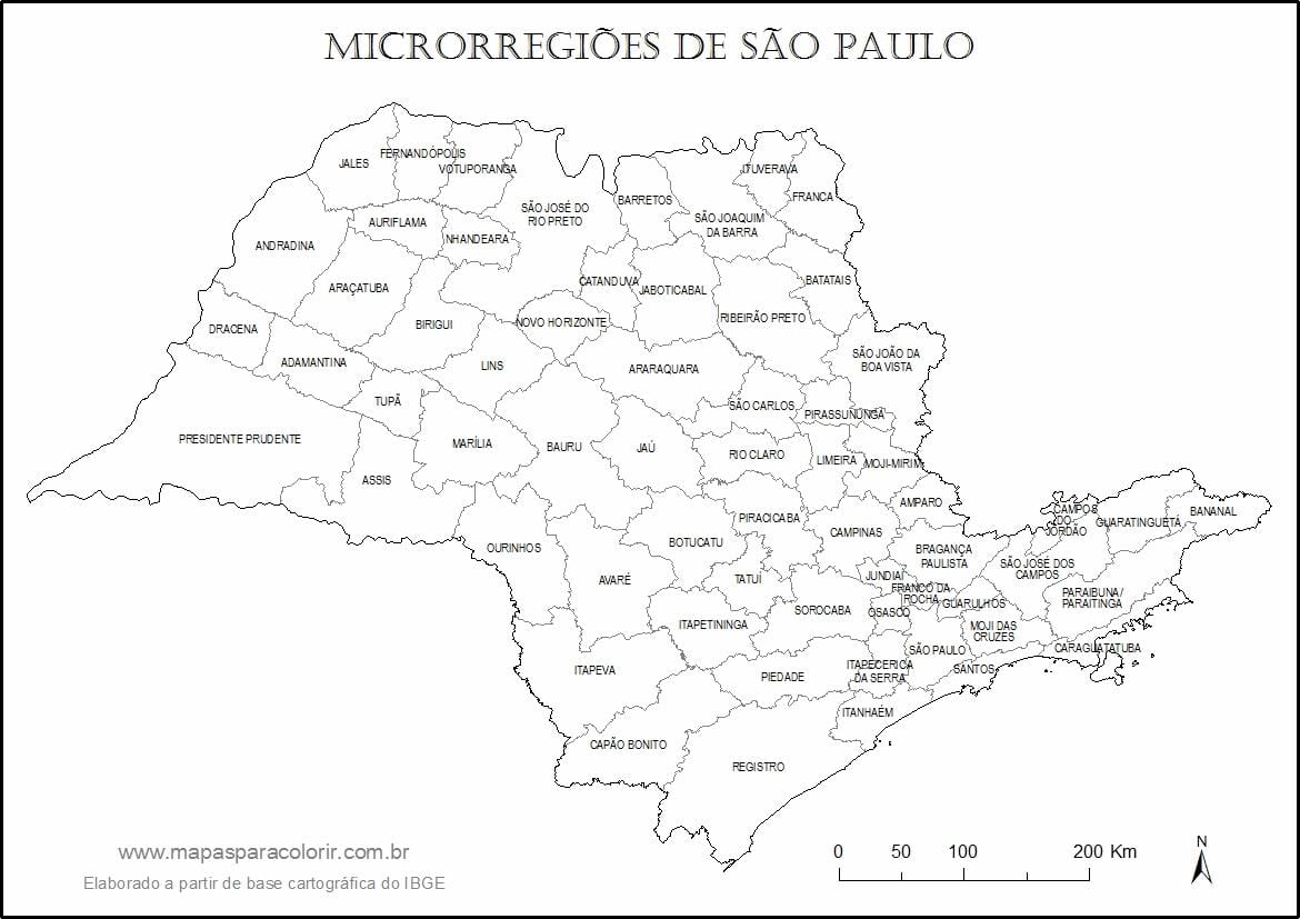 Mapa ng São Paulo birhen - micro-rehiyon