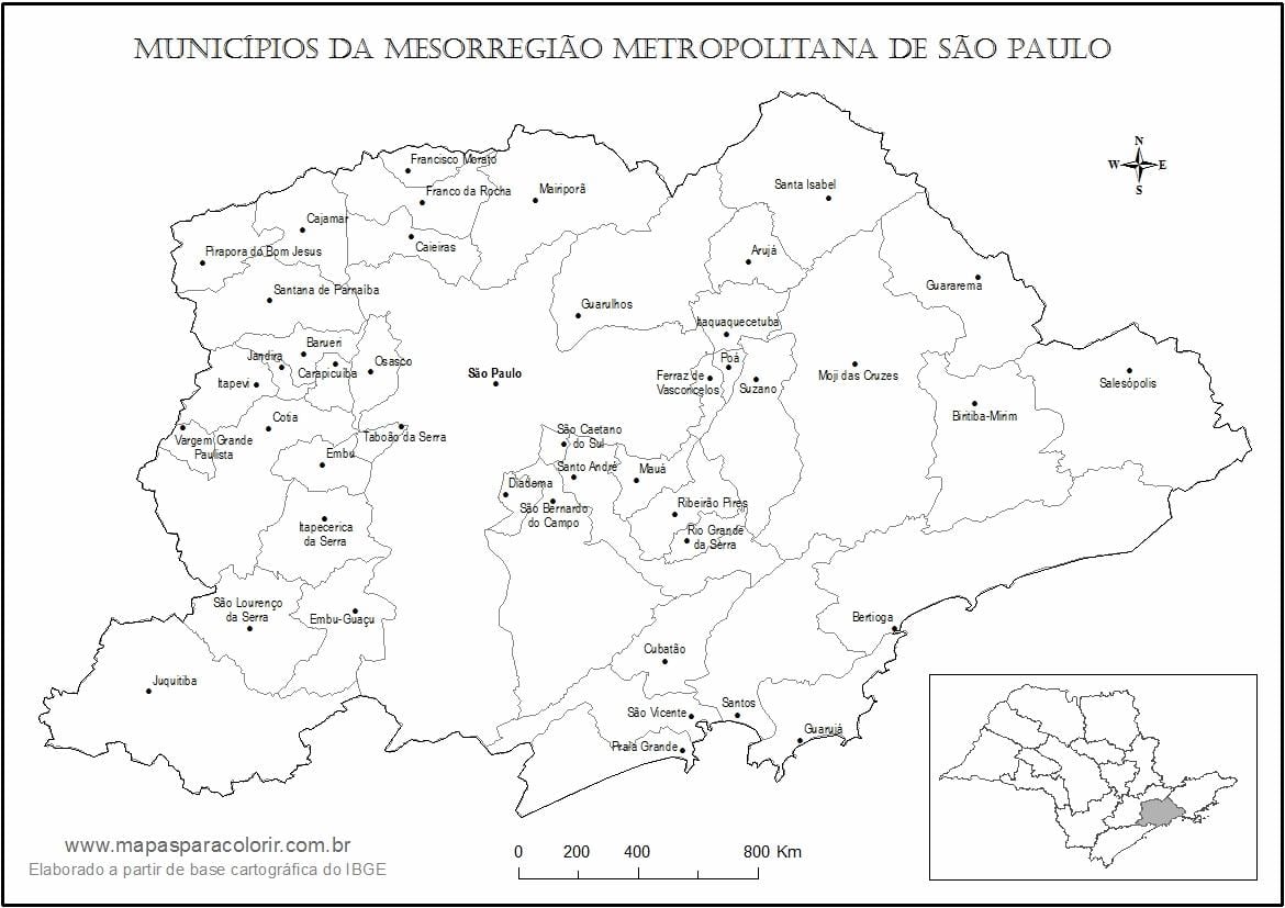 Mapa ng São Paulo birhen