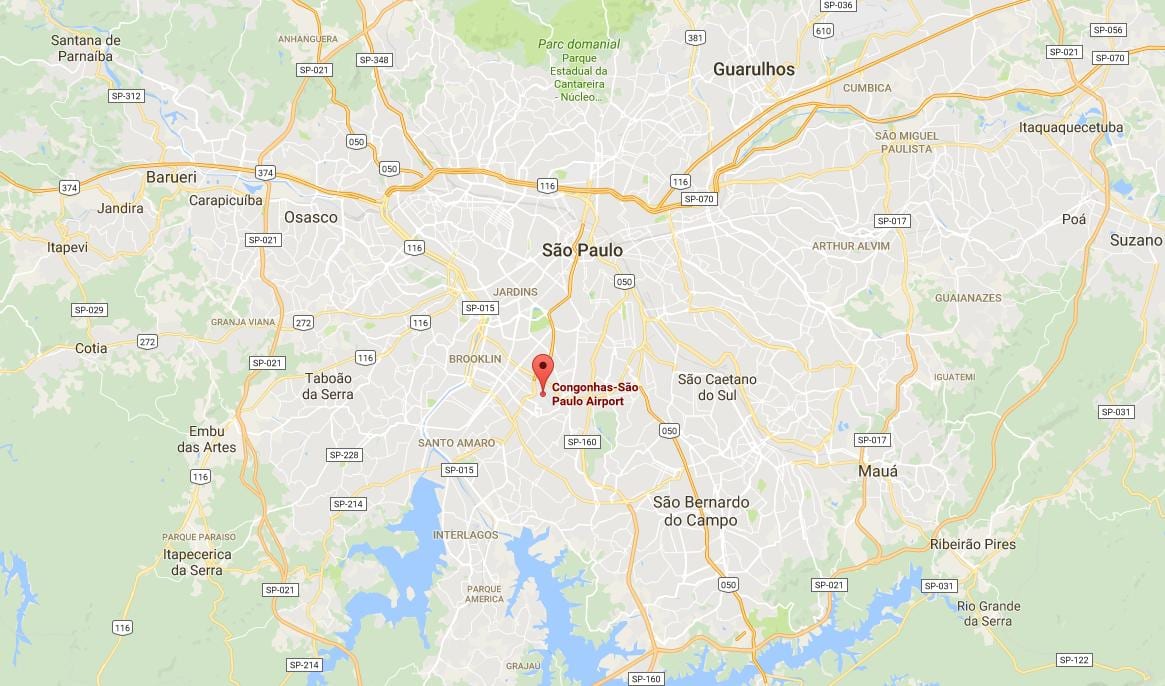 Mapa ng São Paulo Congonhas airport