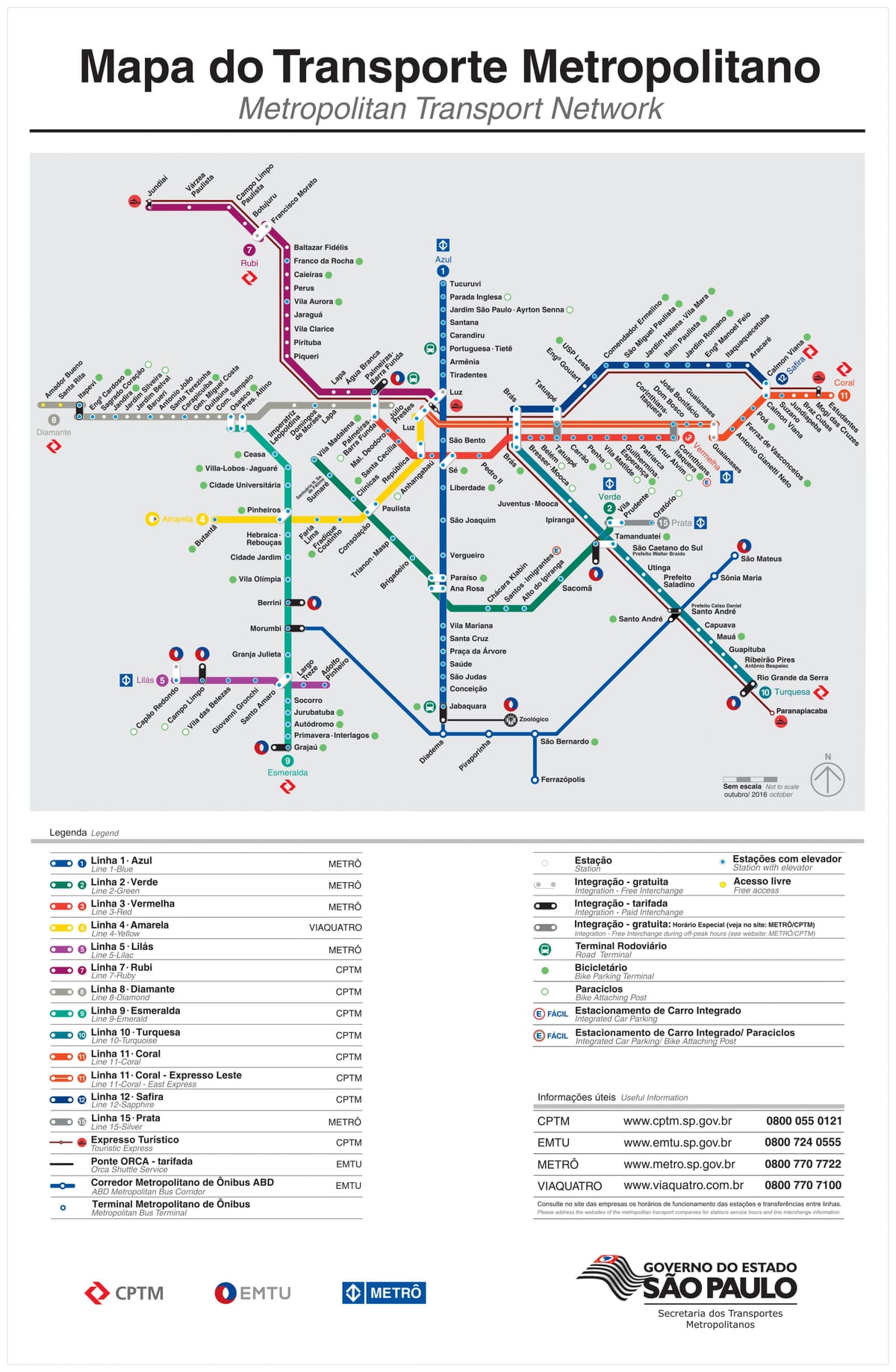Mapa ng São Paulo EMTU