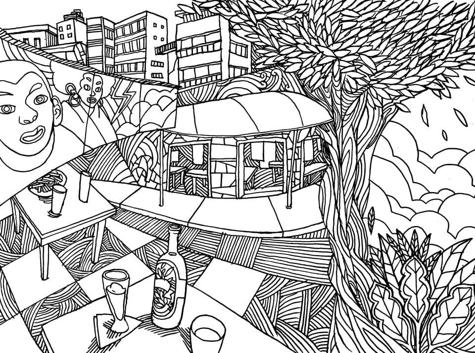 Mapa ng São Paulo pangkulay - Vila Madalena