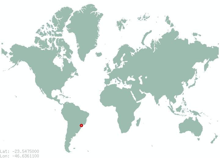 Mapa ng São Paulo sa mundo