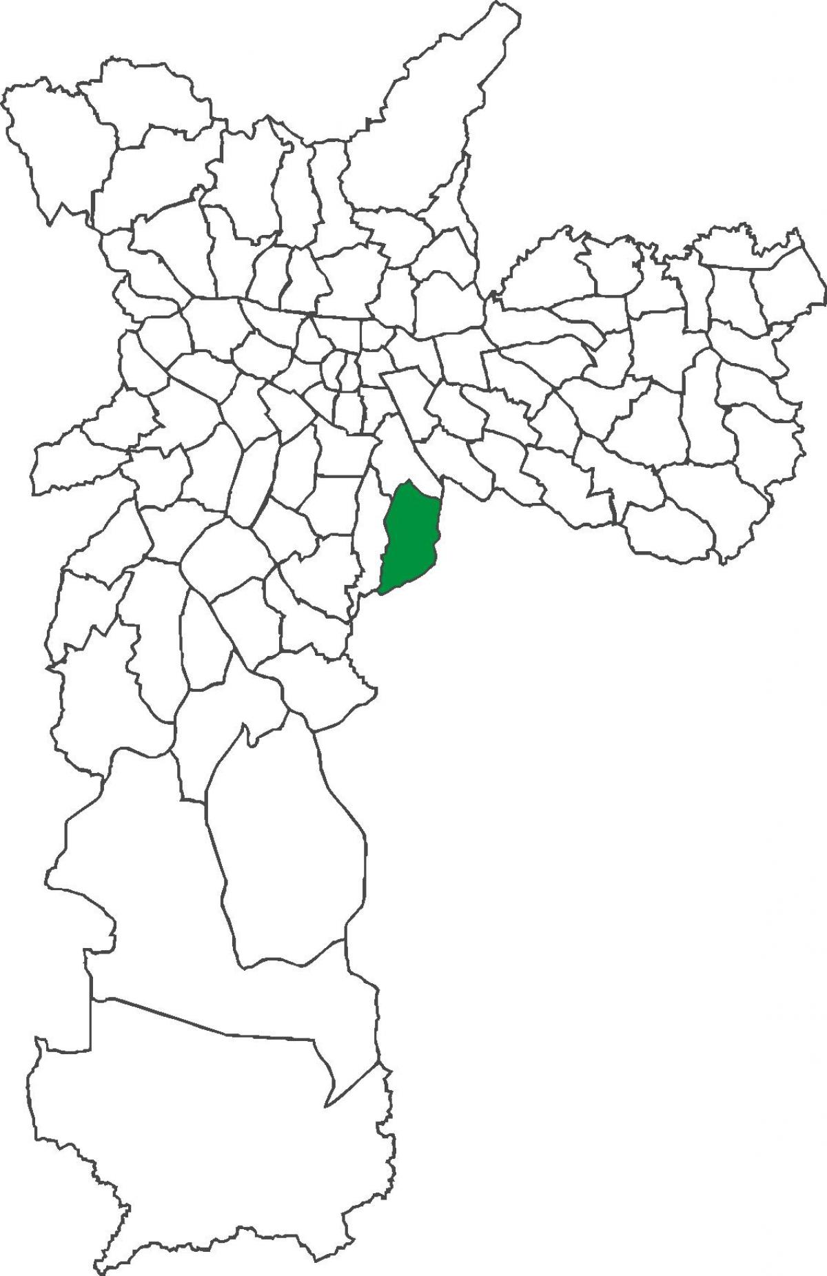 Mapa ng distrito Sacomã