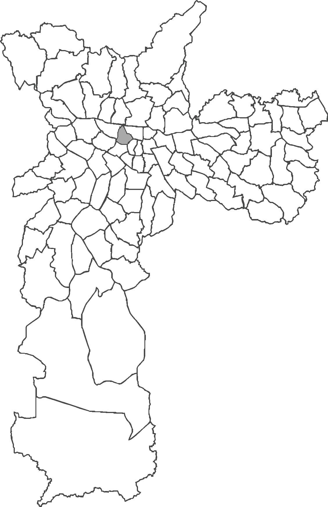 Mapa ng Santa Cecília distrito