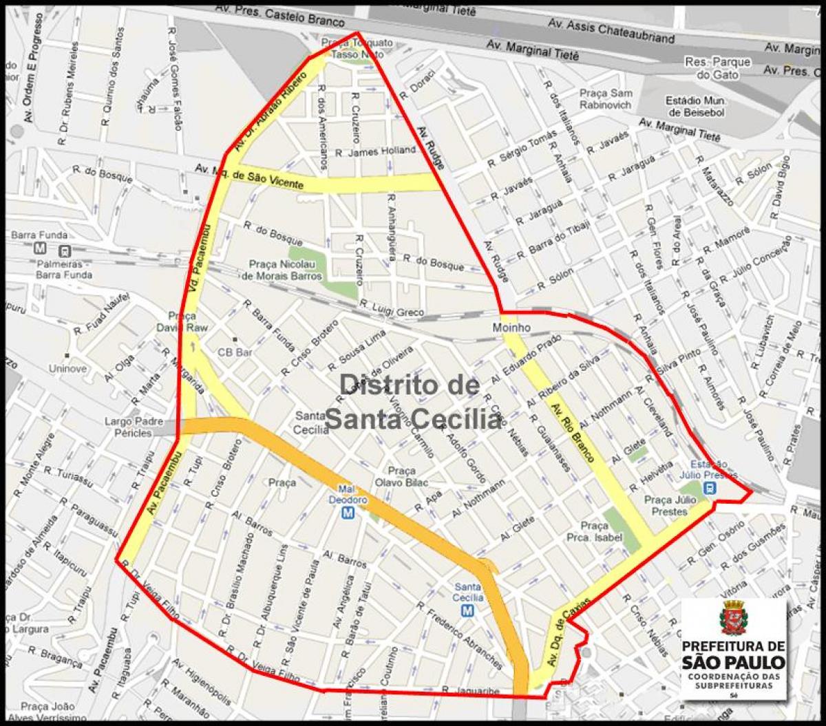 Mapa ng Santa Cecília São Paulo