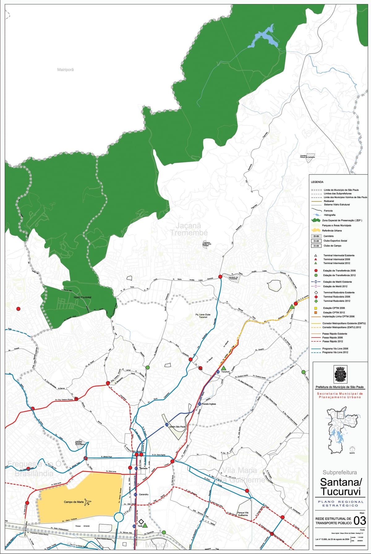 Mapa ng Santana São Paulo - Pampublikong transports