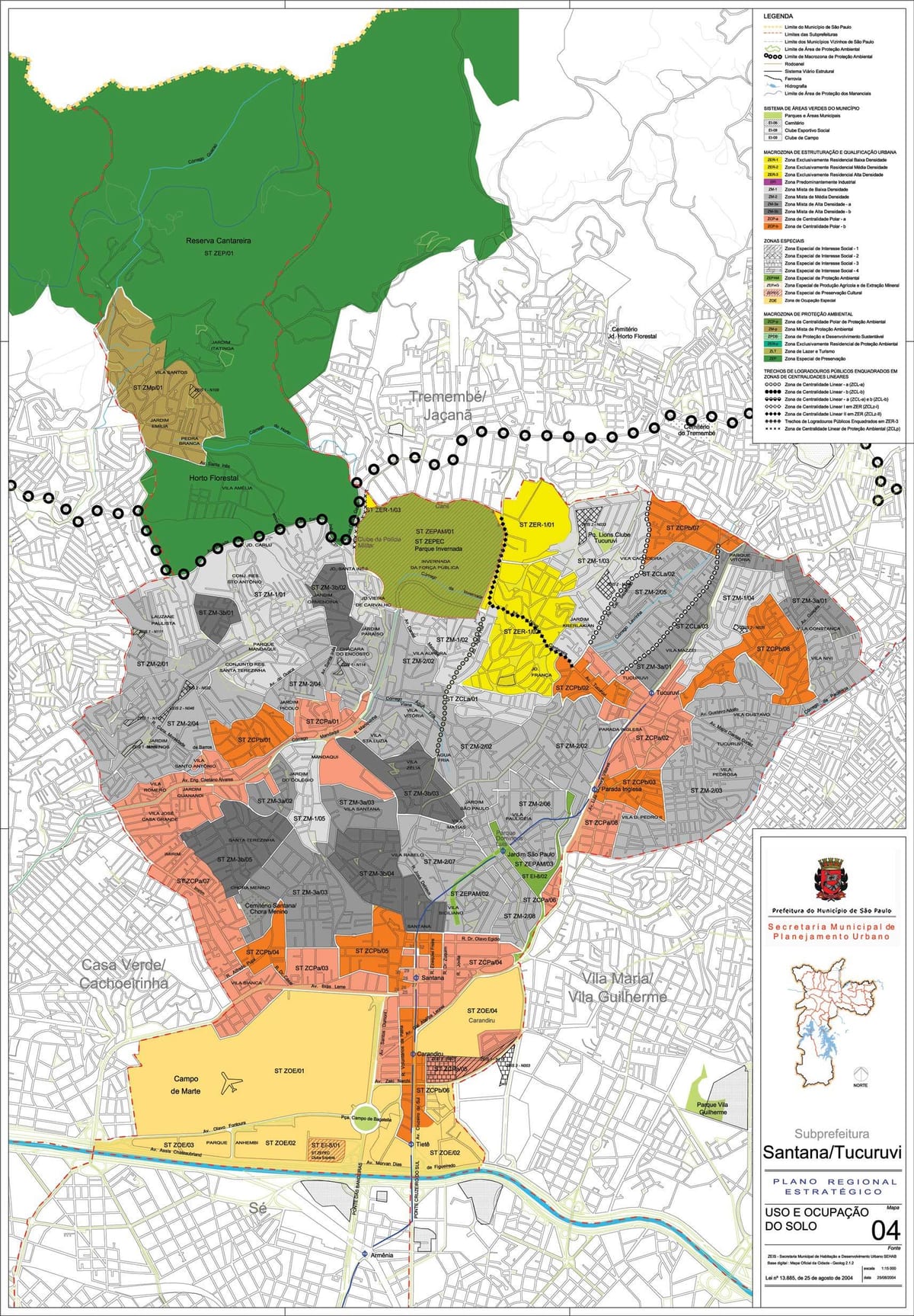 Mapa ng Santana São Paulo - Okupasyon ng lupa