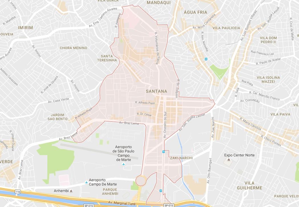 Mapa ng Santana São Paulo