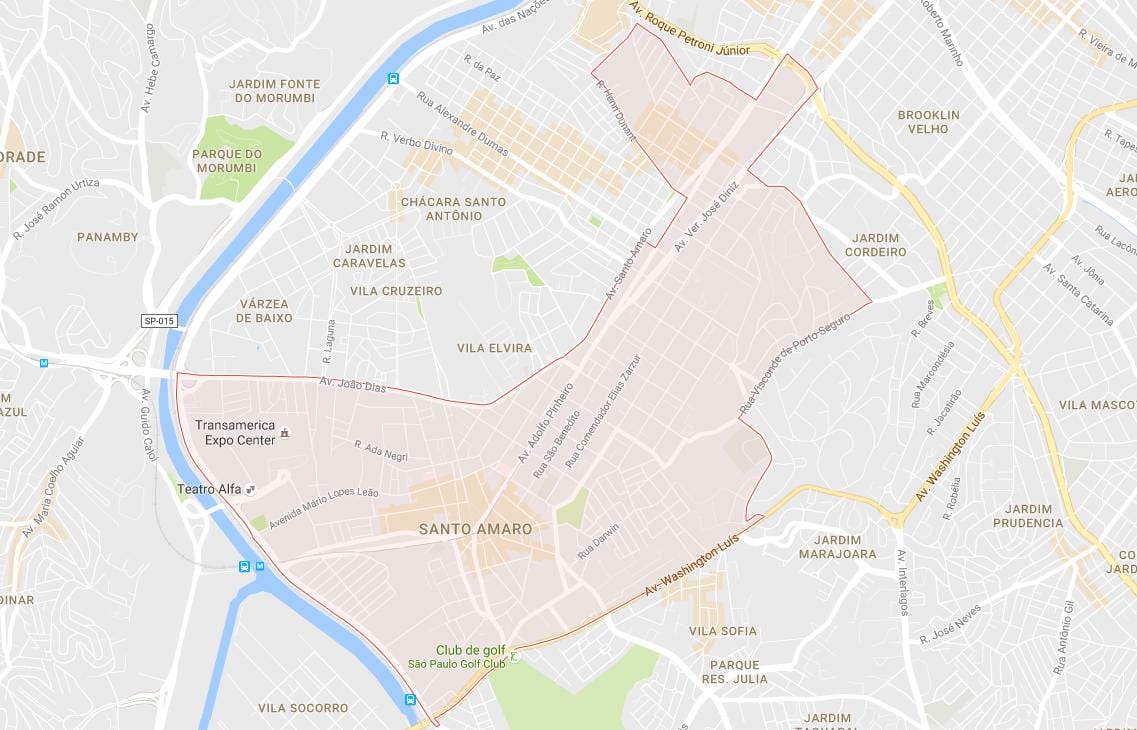 Mapa ng Santo Amaro São Paulo
