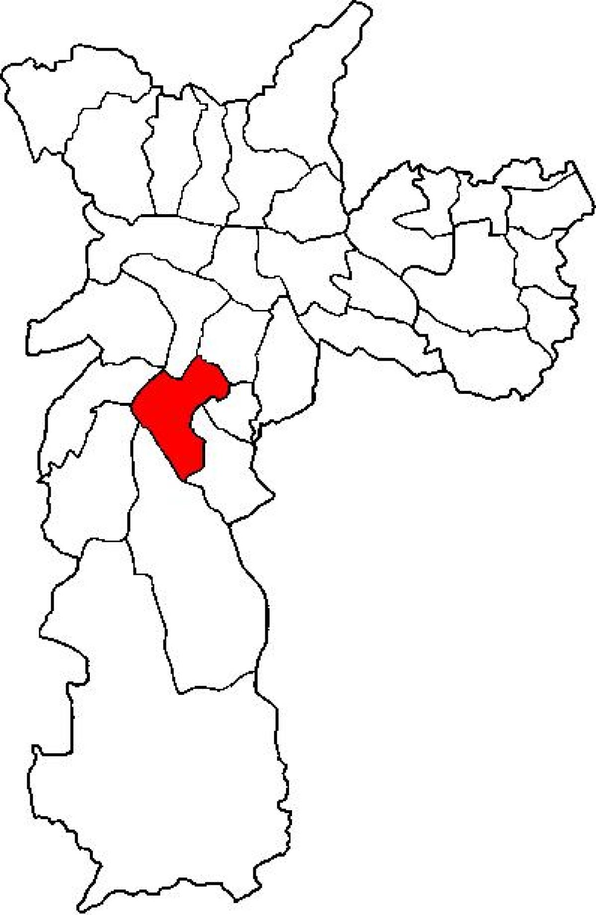 Mapa ng Santo Amaro sub-prefecture São Paulo