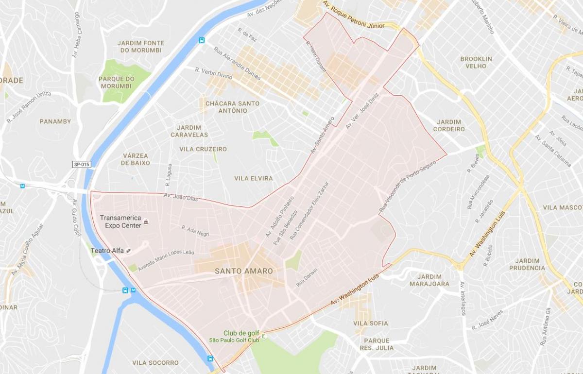 Mapa ng Santo Amaro São Paulo
