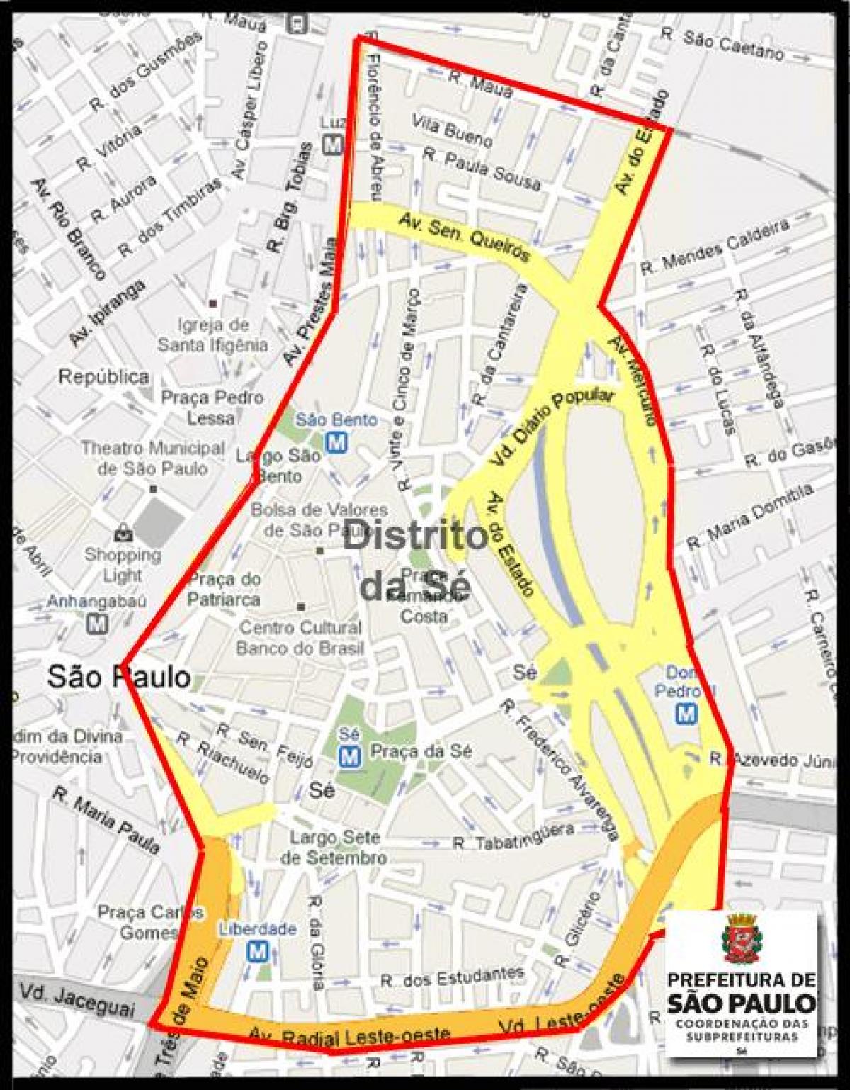 Mapa ng Se São Paulo